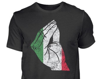 Italian Hand Gesture Hand Italy Typical Italian Italia Italy Souvenir Gift Italian Flag Flag Football Fan - Men's Shirt