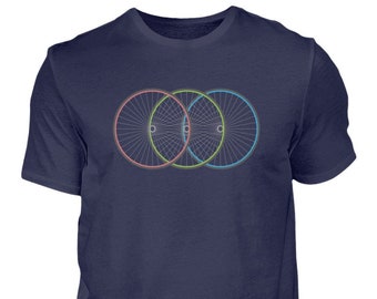 Fahrrad Radfahrer Rennrad Fahrradfahrer Speichen Vintage Retro Geschenk  - Herren Shirt