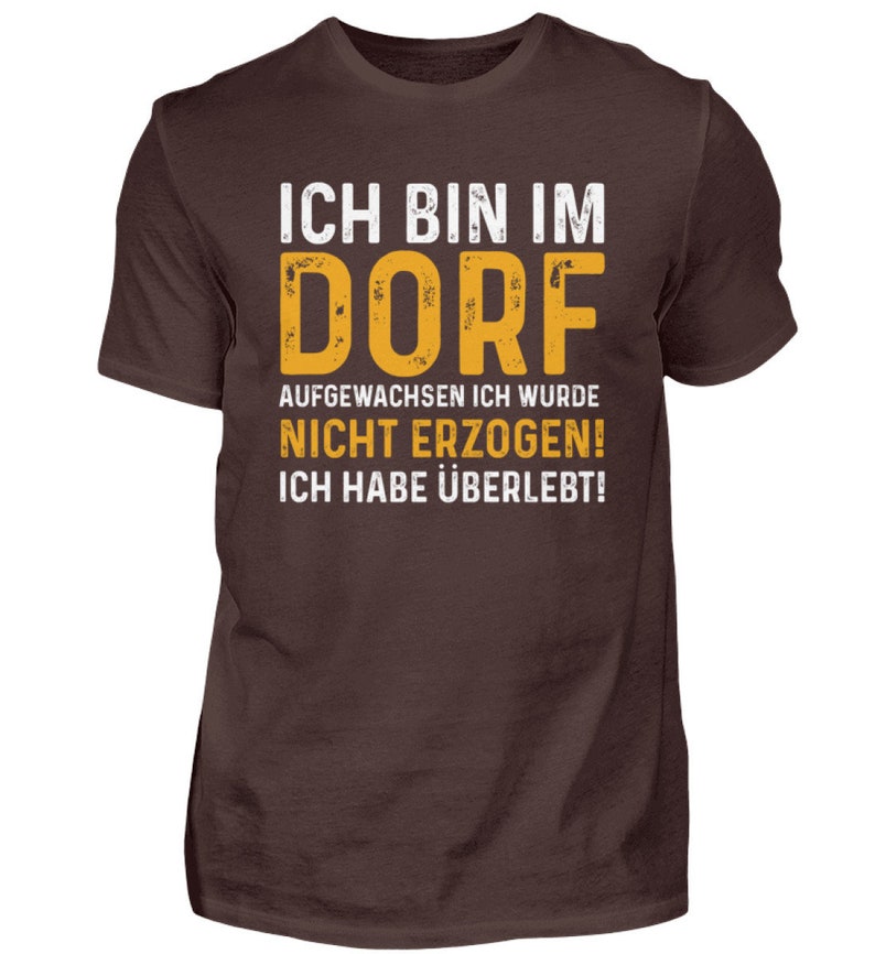 Dorf Kleinstadt Land Bauer Ländlich Herren Shirt Bild 4