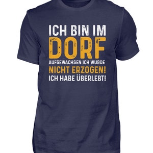 Dorf Kleinstadt Land Bauer Ländlich Herren Shirt Bild 5