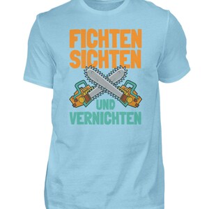 Kettensäge Motorsäge Holz Waldarbeiter Fichten Baumfäller Männer Geschenk Brennholz Herren Shirt Bild 5