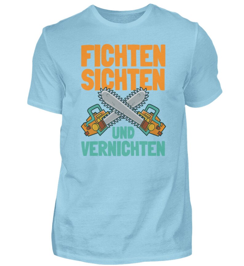 Kettensäge Motorsäge Holz Waldarbeiter Fichten Baumfäller Männer Geschenk Brennholz Herren Shirt Bild 5