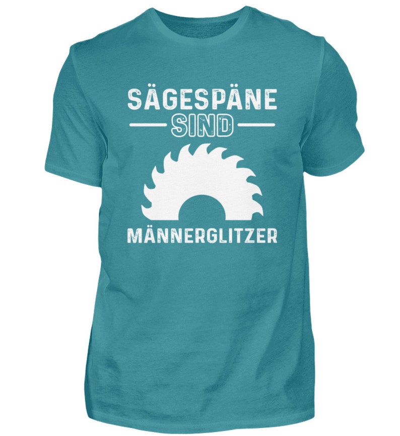 Sägespäne Schreiner Tischler Zimmermann Holz Geschenk Vatertag Geburtstag Weihnachten Herren Shirt Bild 3