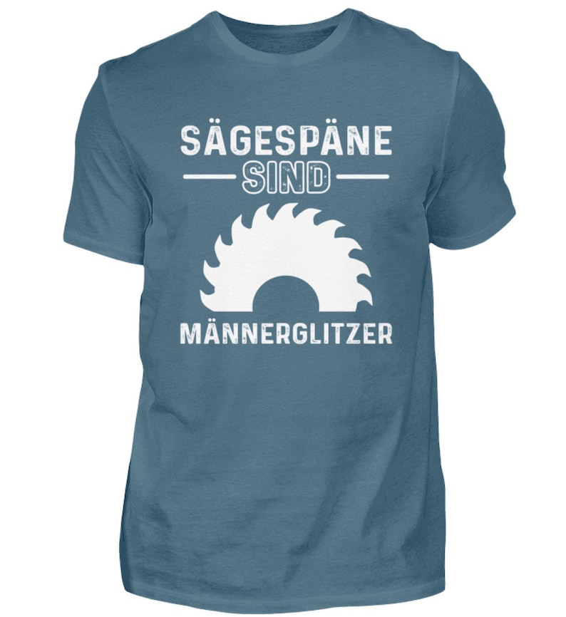 Sägespäne Schreiner Tischler Zimmermann Holz Geschenk Vatertag Geburtstag Weihnachten Herren Shirt Bild 2