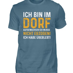 Dorf Kleinstadt Land Bauer Ländlich Herren Shirt Bild 6