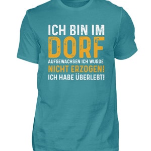 Dorf Kleinstadt Land Bauer Ländlich Herren Shirt Bild 7