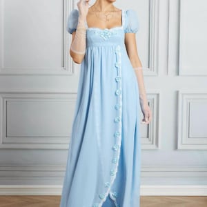 long sleeve bridgerton dress Bridgerton Lavender Regency Dress With Lace- Regency Era Purple Ball Gown Plus Size