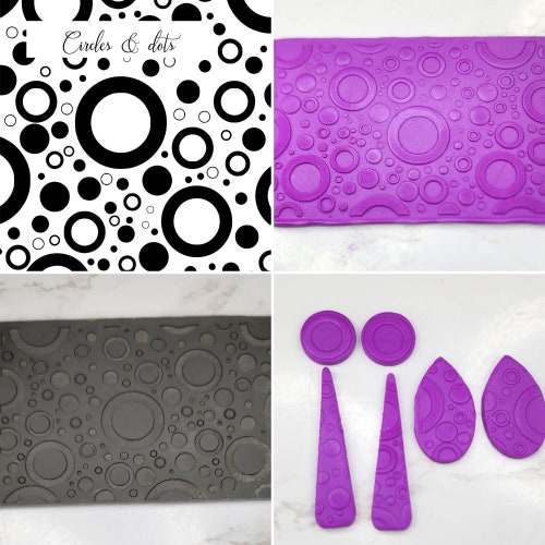 Rubber Stamp for Polymer Clay Texture Mat Metal Clay Texture Etsy