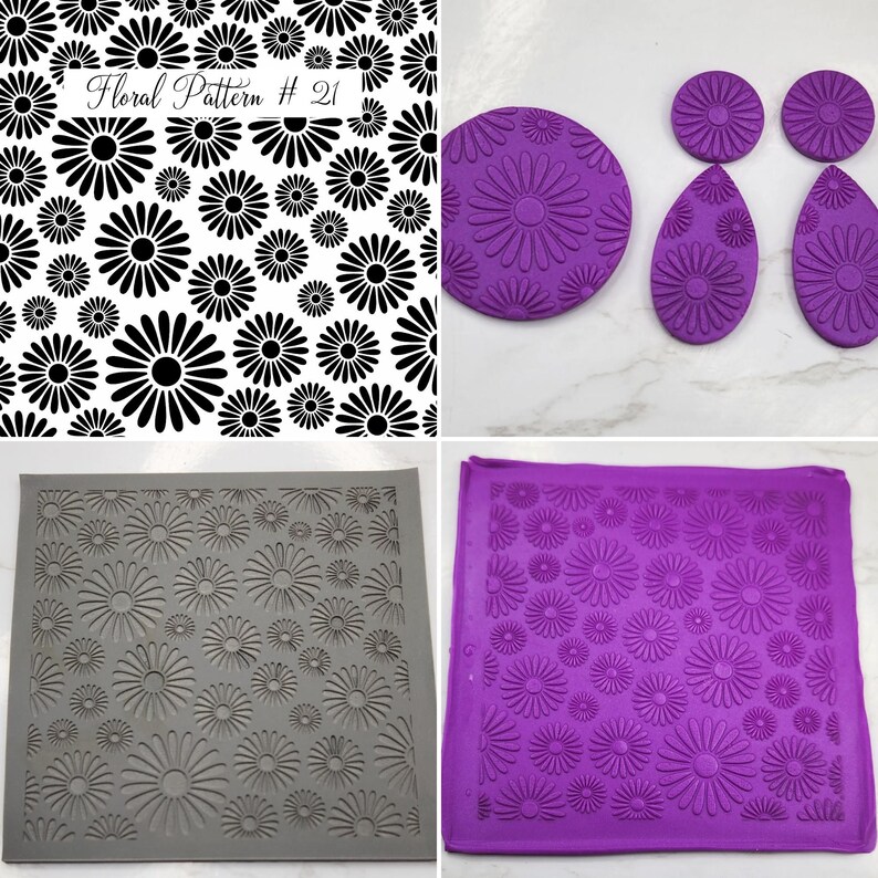 Rubber Stamp for Polymer Clay Texture Mat Polymer Clay Etsy