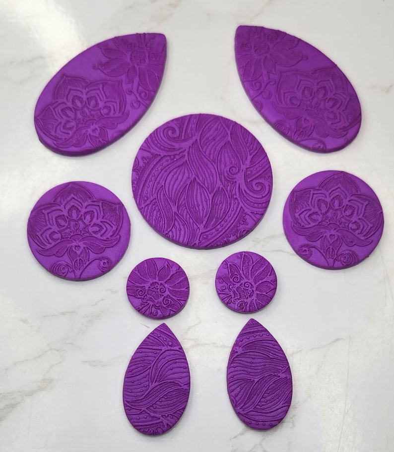 Rubber Stamp for Polymer Clay Texture Mat Metal Clay Texture Etsy