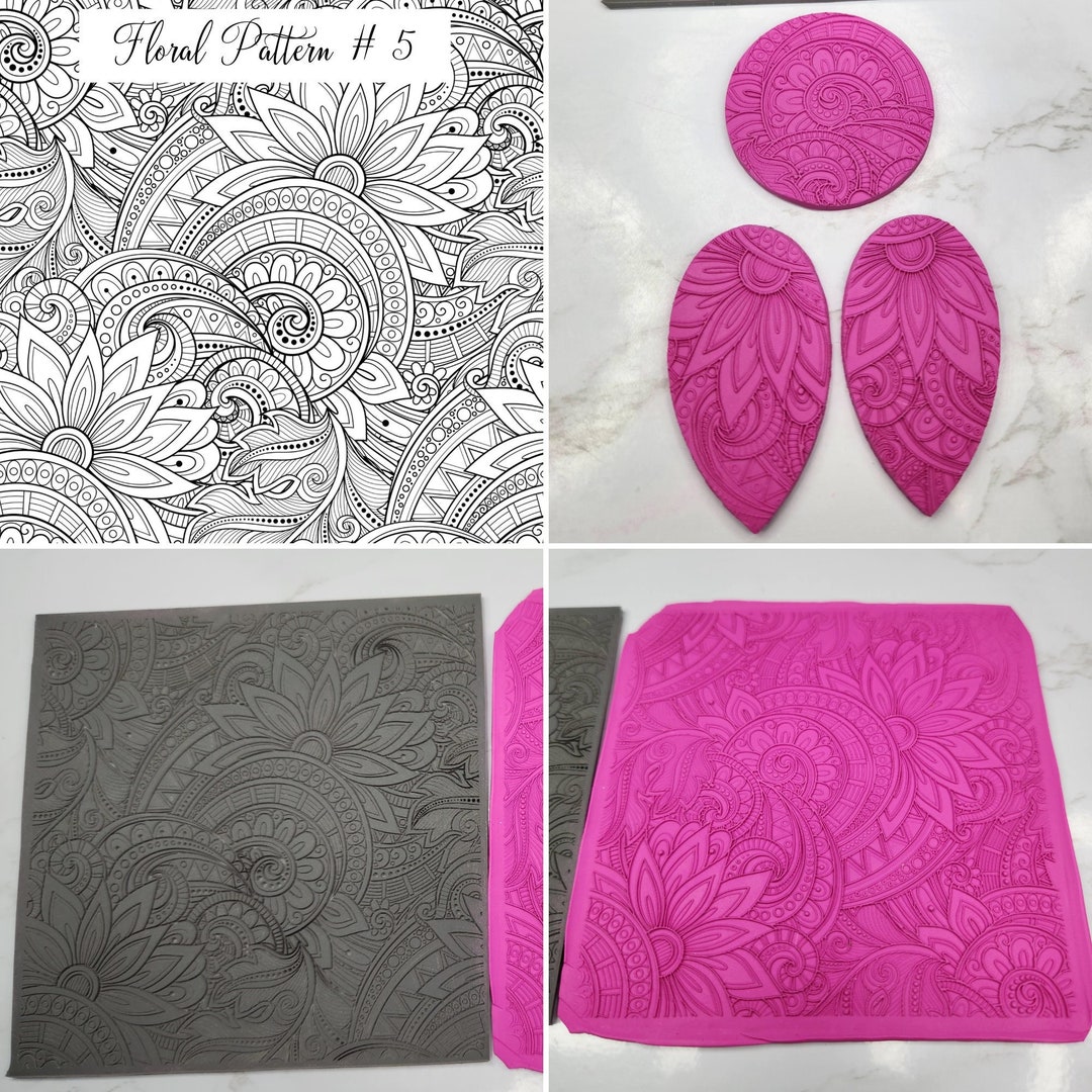 Rubber Stamp for Clay, Texture Mat, Texture Sheet, Polymer Clay Stamps