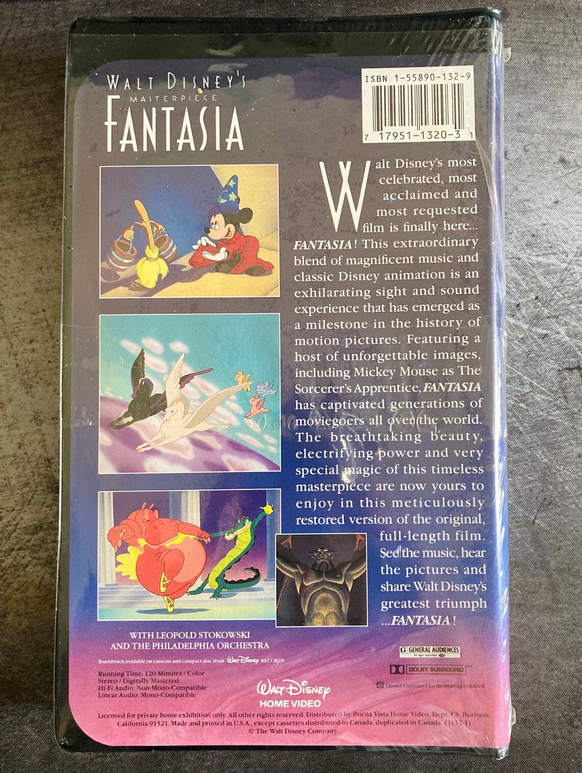 1991 Fantasia VHS BlackDiamond edition_MINT Etsy