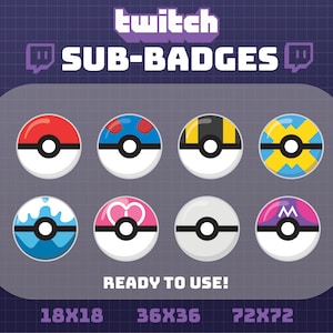 Poke Balls Twitch Sub / Cheer Badges Pixel Art - seaosaur's Ko-fi Shop -  Ko-fi ❤️ Where creators get support from fans through donations,  memberships, shop sales and more! The original 'Buy