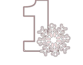 Snowflake Number 1 Cake Topper, Winter ONE Birthday Cake Topper, Snowflake First Birthday Decor, Winter Wonderland Cake Topper