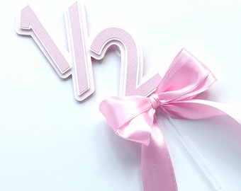 Half Year Cake Topper, Coquette Party Decor, Halfway to One Topper, Birthday Celebration Decoration