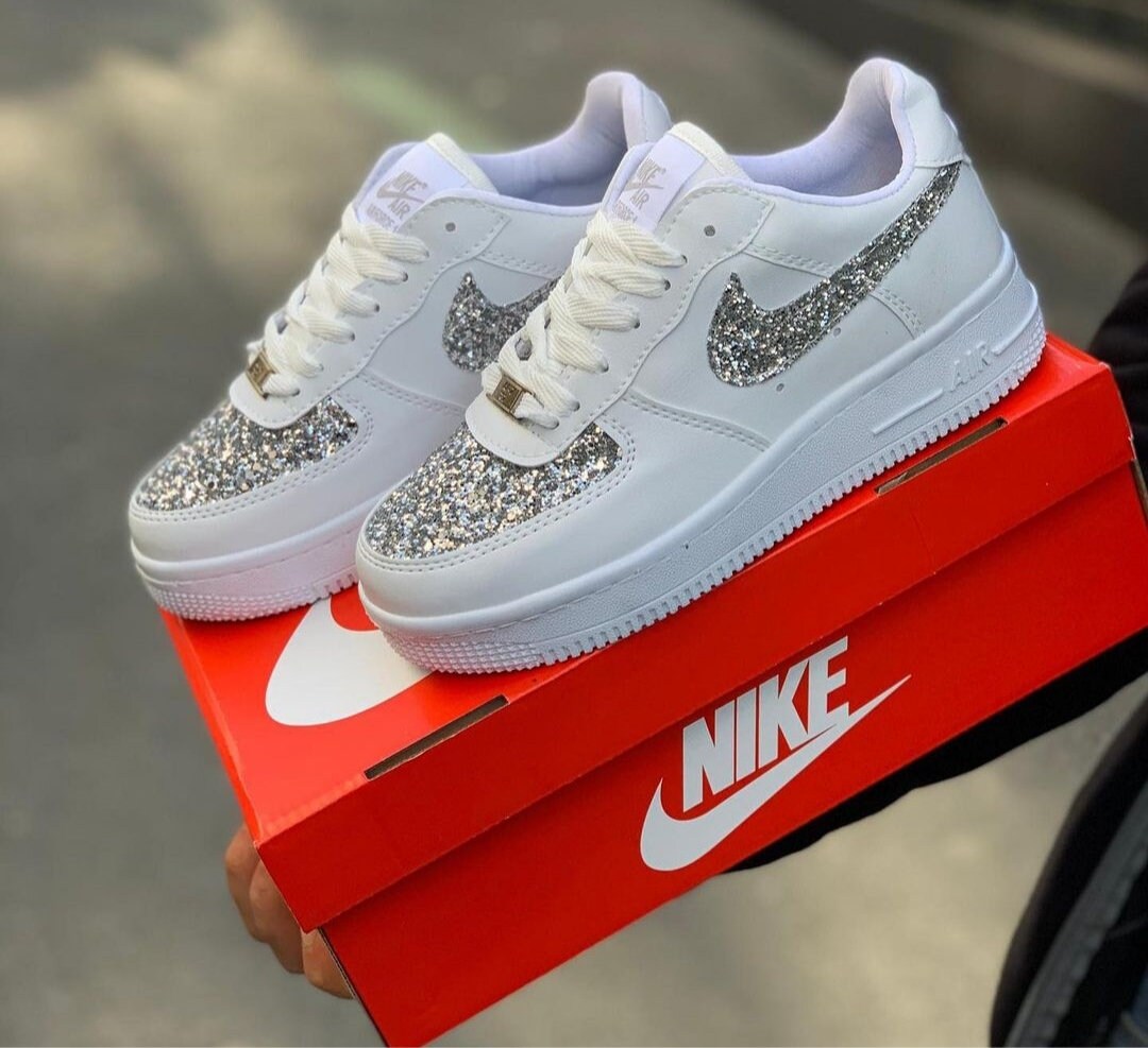 Air force 1 damen silber Clearance