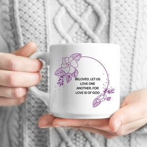 Bien-aimés, aimons-nous les uns les autres svg, svg verset biblique, totebag, tshirt, svg de tasse à café, svg d'art mural, fichiers PNG, SVG, DXF et Eps
