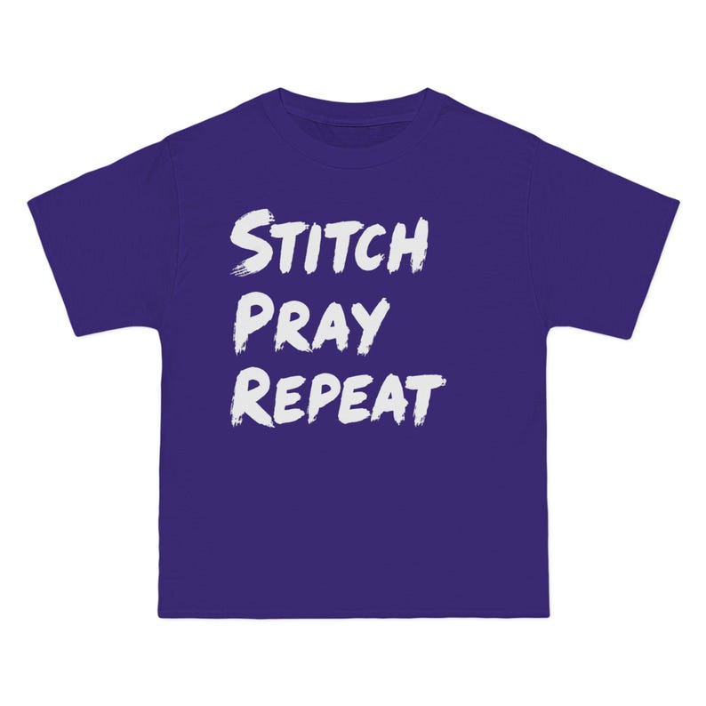 Camiseta "Stitch Pray Repeat" / Camiseta para tejedores / Regalo para crocheteros imagen 14