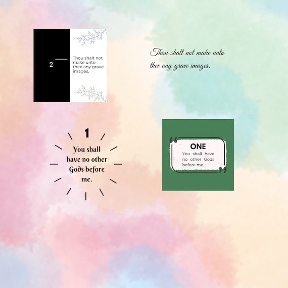 Goodnotes Zinnia Stickers Ten Commandments Digital Etsy