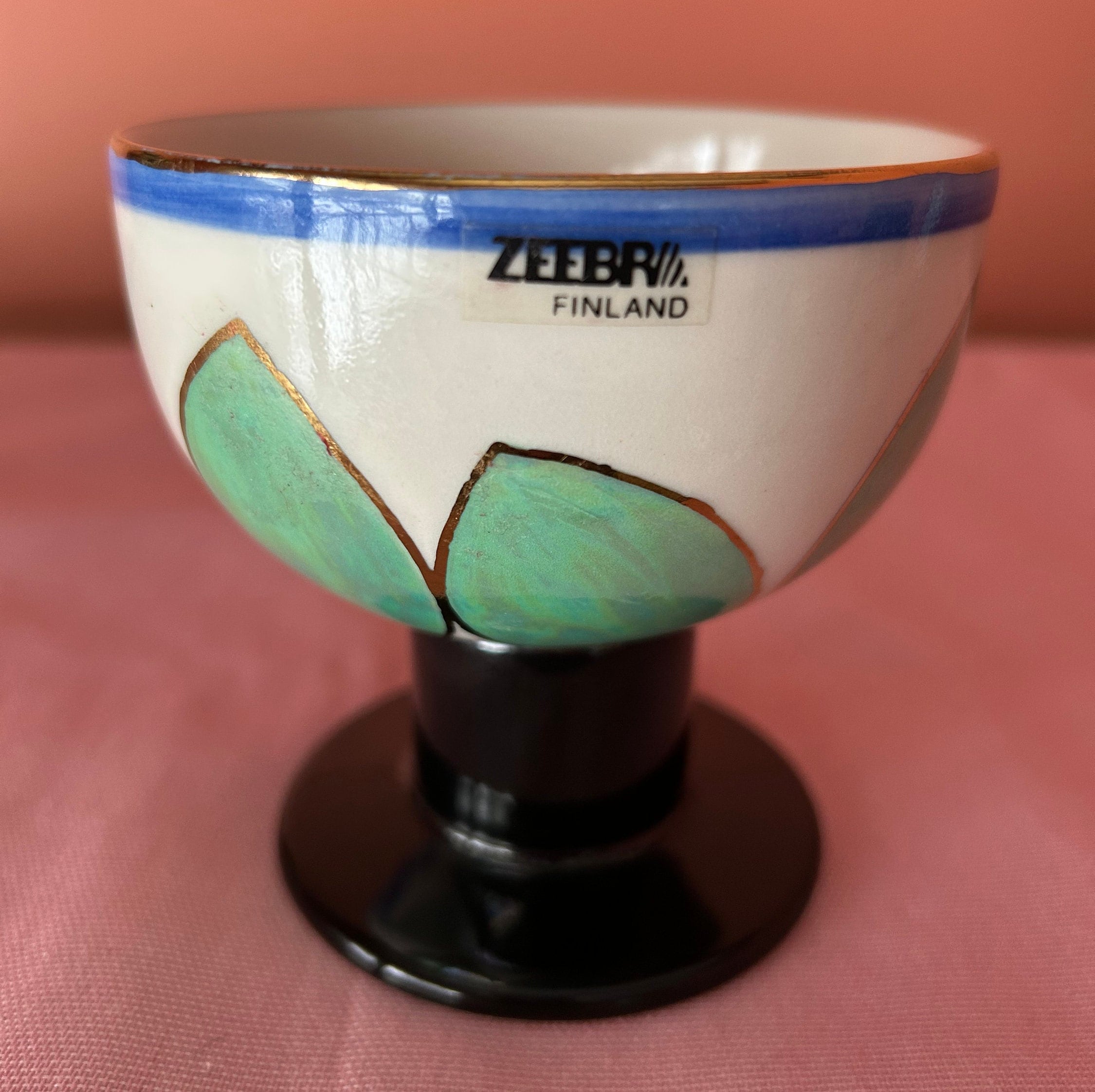 Vintage Zeebra “paradise” Finland Dessert/trinket Footed Vintage Zeebra “paradise” Finland Dessert/trinket Footed