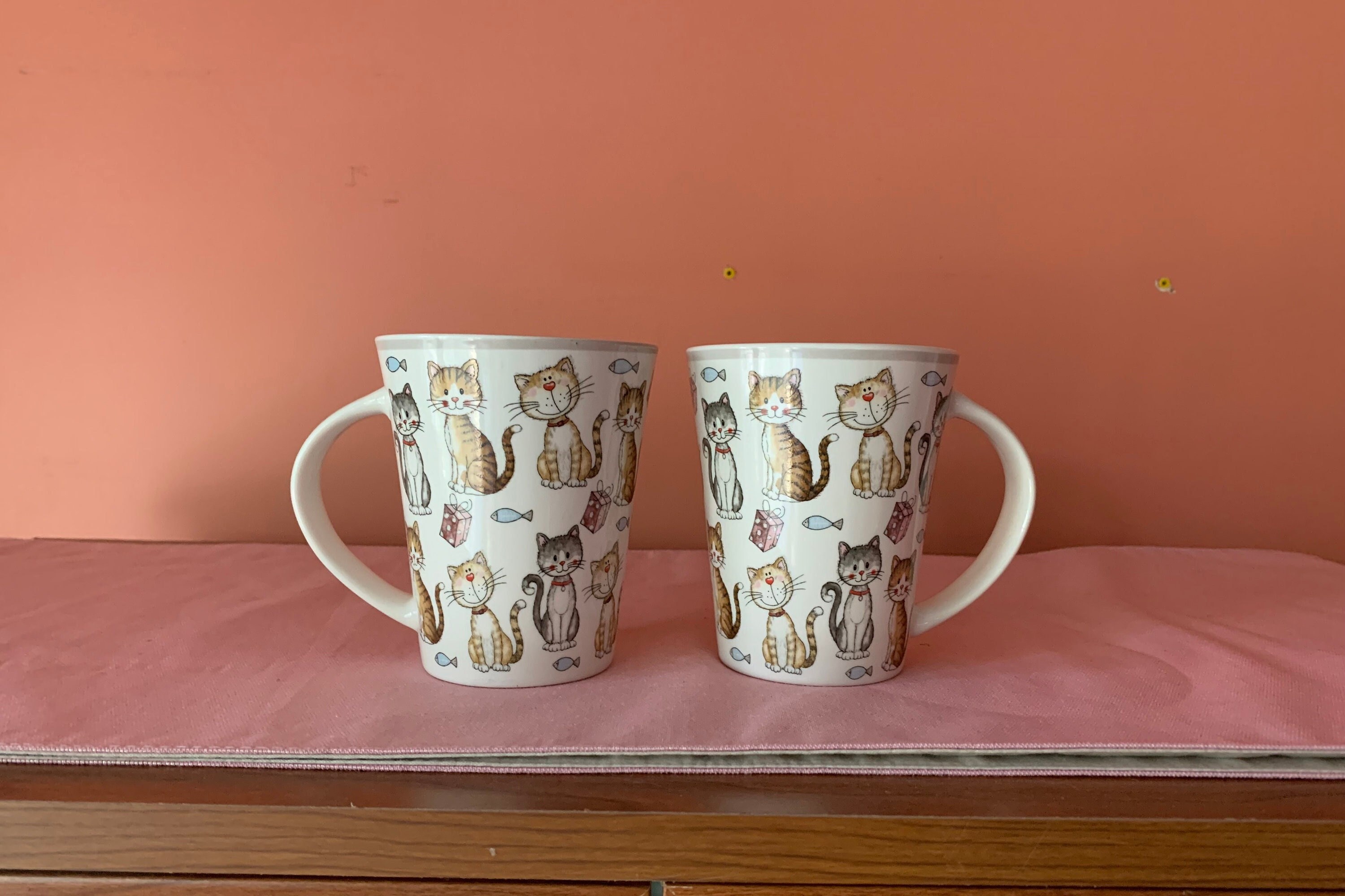 Ceramic Coffee Mug,Cute Cat Handmade Tea Cups, with Lid and Stainless Steel Spoon,Unique Hot Chocolate Novelty Mugs, Christmas, Birthday for Girls