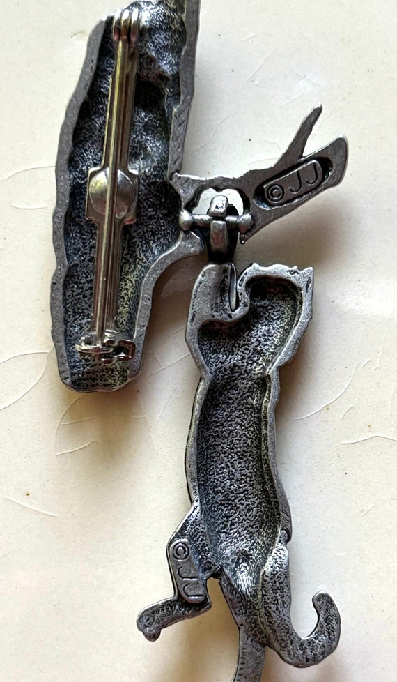 Pewter Cat Hanging From Tree Branch/Squirrel in T… - image 5