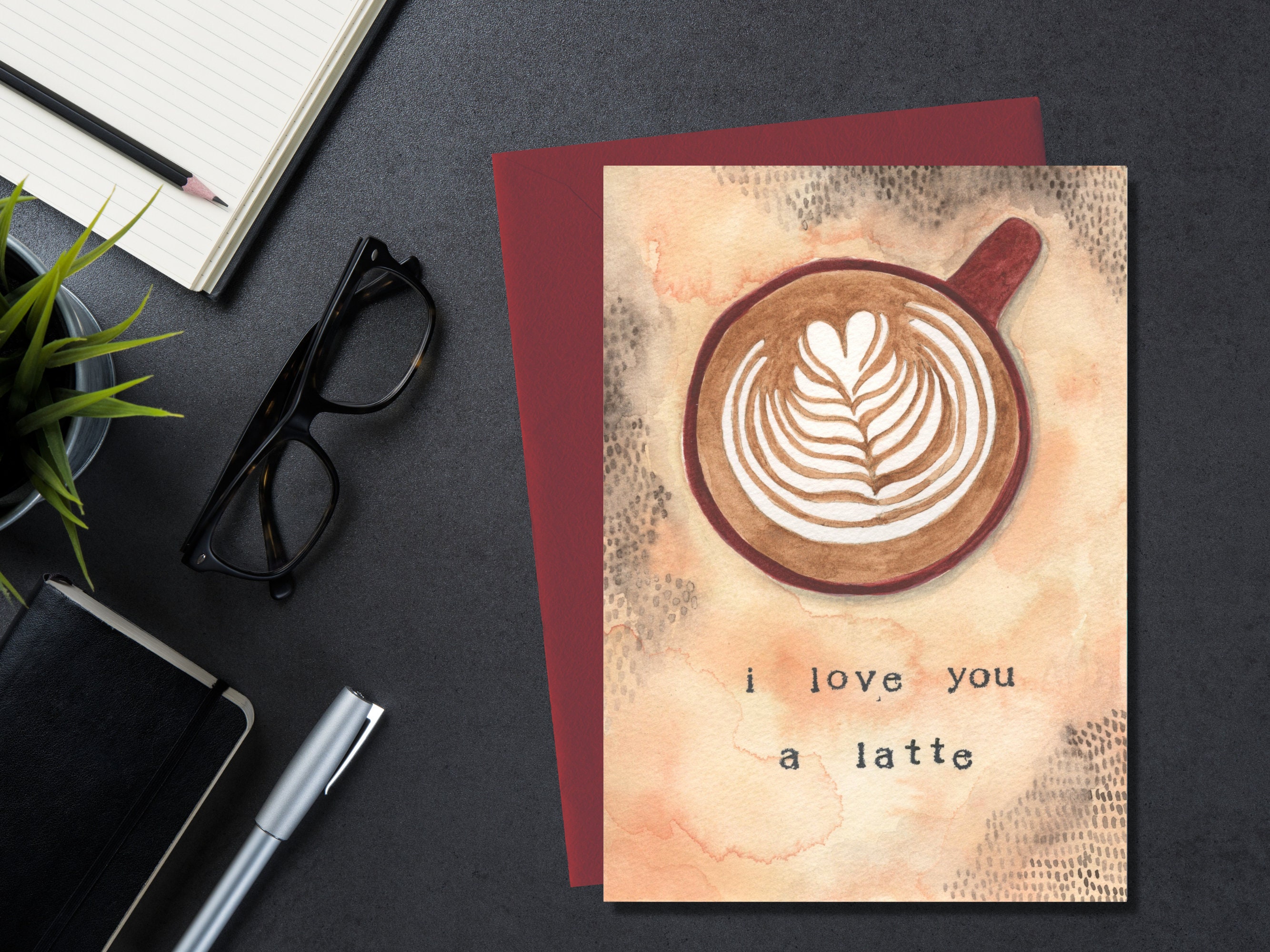 Coffee Message Card Coffee Printable Greeting Card, Postcard, and Envelope Stationery ...