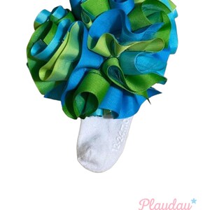 Blue/Green ruffle socks / By Playday Kids