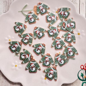 Alloy Christmas sweaters jackets earrings charming funny cute shining reindeer snowman keychain diy pendant jewelry making - charms