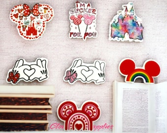 Planar Resin flat back-  Mouse bow mouse ears, 1 pcs- Embellishment- Cabochon - Hair Bow Center-Kawaii, Badge, valentines mouse, mouse hands
