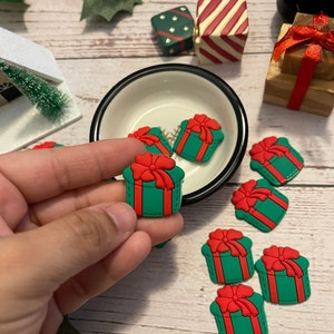 Soft flat back- Christmas present- 2 pcs- Embellishment- Cabochon - Hair Bow Center-Kawaii - Christmas