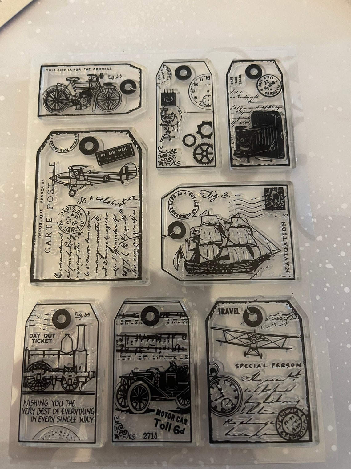 Vinatge Transparent Clear Silicone Stamp/seal for DIY Scrapbooking ...