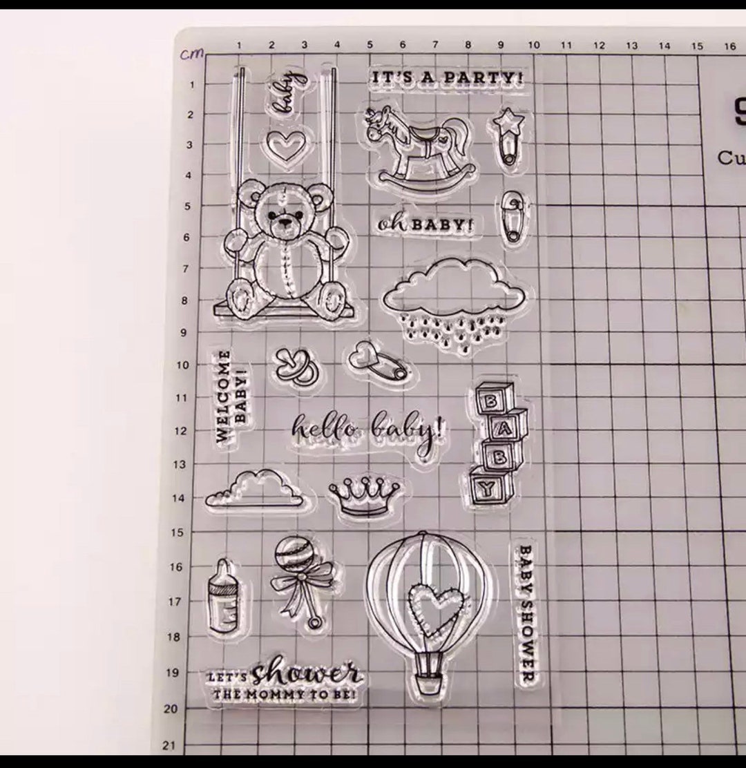 Baby Shower Stamp, Baby Shower Favor Stamp, Thank You Baby Shower