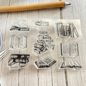 Vintage Books Transparent Clear Silicone Stamps for DIY Scrapbooking & Card Making