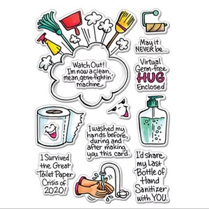Wash Hands Survived Stay Healthy Transparent Clear Stamps New Stamps for DIY Scrapbooking Paper Crafts Cards Making