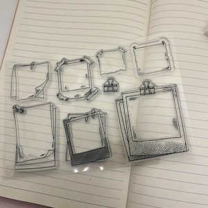 vintage frame photo folder clip clear stamp Transparent Silicone Stamp For Scrapbooking
