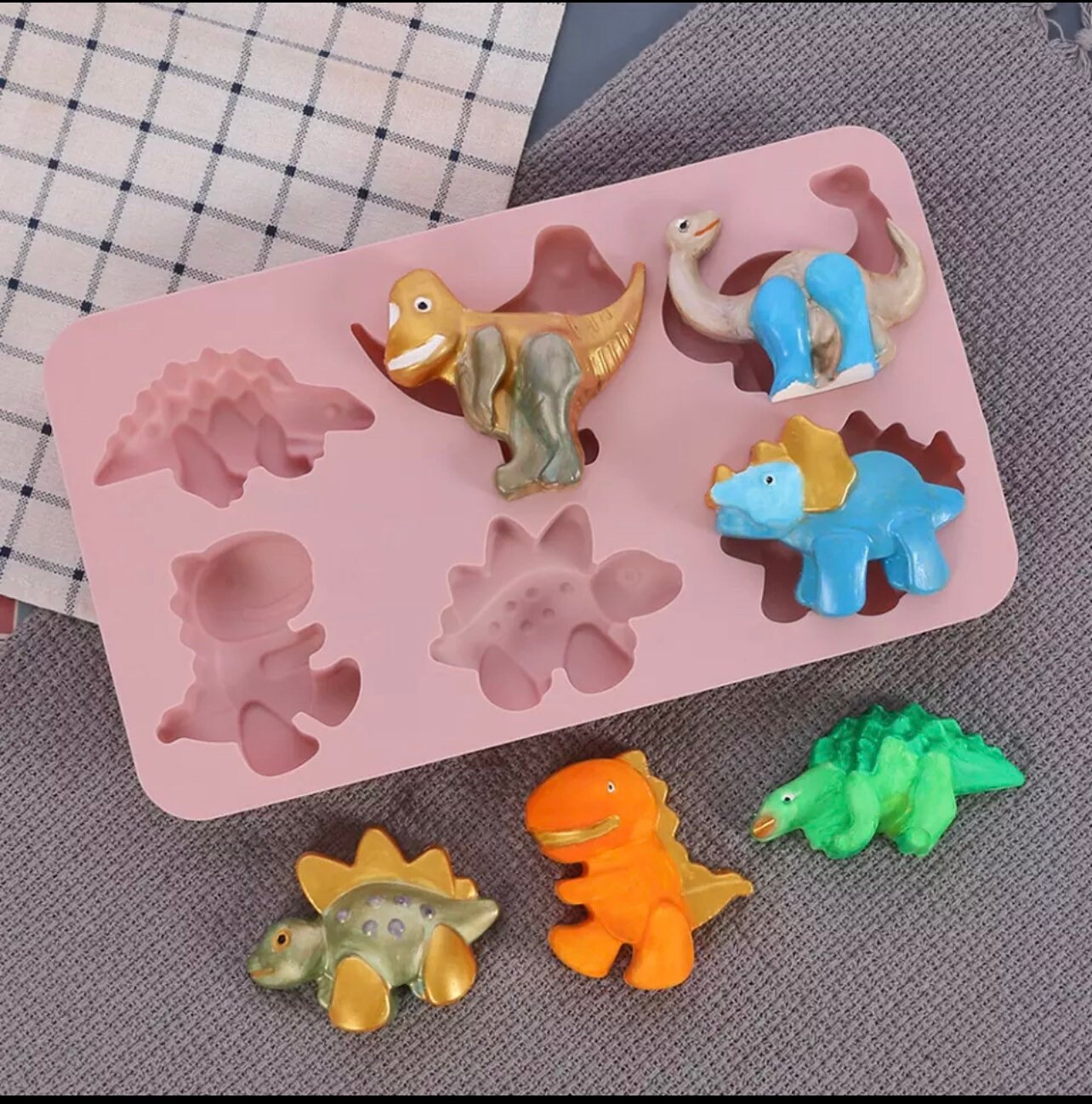 3D Dinosaur Silicone Molds Fondant Cake Chocolate Baking Decoration DIY  Crafts