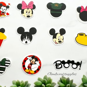 Planar Resin flat back-  Mouse bow mouse ears, 1 pcs- Embellishment- Cabochon - Hair Bow Center-Kawaii