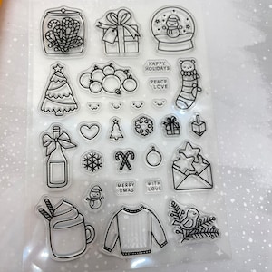Reunion Winter Animal Snowball Party Stamps Stencil