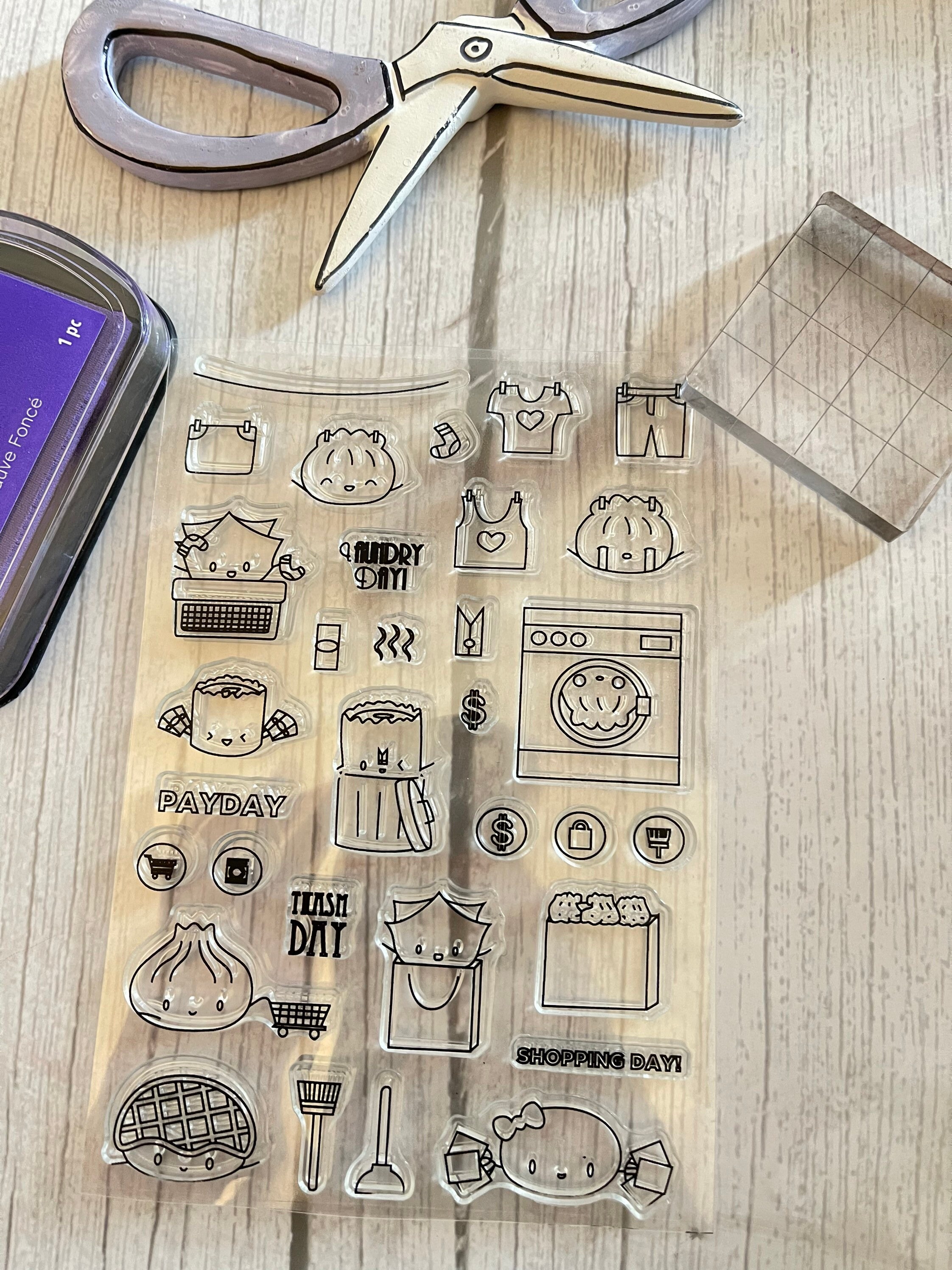 Mini Planner Transparent Stamp Laundry,trash,shop Seal for DIY ...