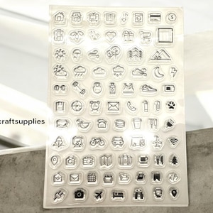 Mini stamp planner small objects daily things clear stamp Transparent Silicone Stamp For Scrapbooking Photo Album Decoration seal stamp