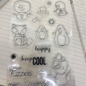 Christmas Transparent Clear Silicone Stamp Seal for DIY Scrapbooking Photo Album Decorative clear stamps