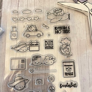 Mini stamp sheet travel, vacation planner bullet journal