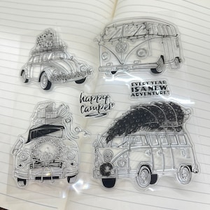 Clear All Kinds Of Car Transparent Silicone Rubber Stamp And Metal Cling Scrapbooking DIY Cute Pattern Photo Album new year adventure