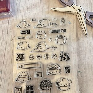 Let’s Work Out! Transparent Clear Silicone Stamp for journal/ scrapbooking mini stamps