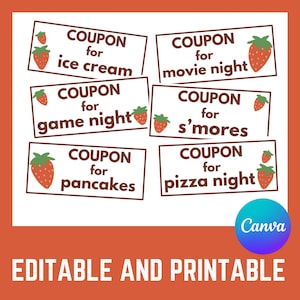Kid Rewards Coupon Books. for Kids Editable Kids Reward Coupon Prize Coupons for Kids Printable Chore Reward Coupon Cards