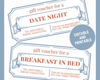Customizable Gift Voucher Template | Birthday Coupon (Digital Download)