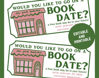 Book Date Night Certificate | Editable Canva Template (Digital Download)
