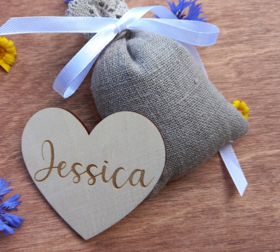 Table Names Wedding Favours Personalised Heart Engraved Place Settings