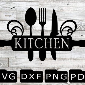 kitchen,  SVG, DXF, PDF, Png, Plasma, Laser, Water Jet, Sticker machine, Tumbler files, Cut File,
